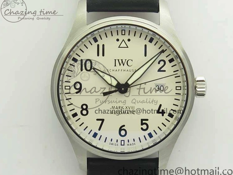 MIROTIME 0801 Efficient Mark XVIII Le Petit Prince IW327001 SS MKS 1:1 Best Edition White Dial On Leather Strap MIYOTA9015 V 7220